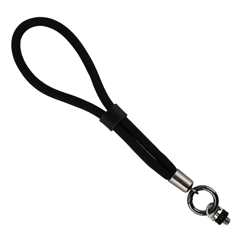 For DJI Osmo Pocket 3 Camera Wrist Strap Braided Nylon Portable Lanyard Hand Strap - Black