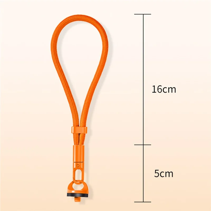 21cm Hand Strap for Insta360 Luna Ultra Camera Adjustable Wrist Lanyard Anti-Lost Self-Locking Buckle Polyester Rope - Orange