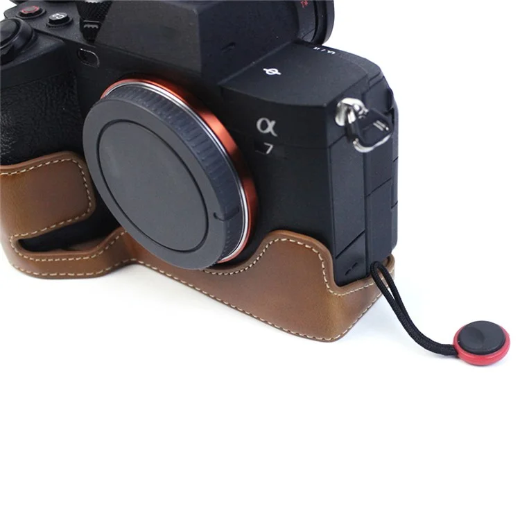 Quick Release Camera PU Leather Strap SLR Camera Carrying Belt Adjustable Shoulder Strap - White