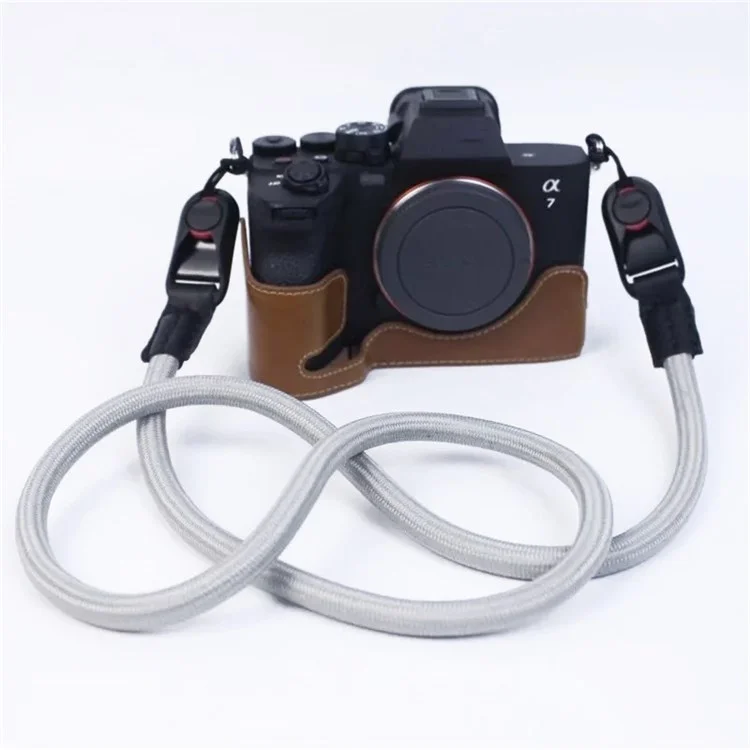 For Fuji XT4 XS10 Sony A7M4 A7C Quick Release Camera Carrying Rope Shoulder Strap - Grey