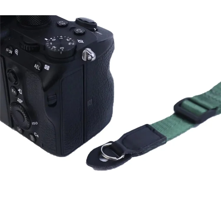 For DSLR Camera with Round Hole Connector Non-slip Adjustable Nylon Wrist Strap Hand Grip Rope - Pink