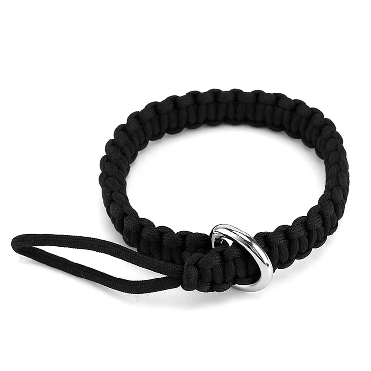Nylon Intrecciata Intrecciata Universale Cinghiali Regolabile Manuale Del Polso Cinghia - Nero