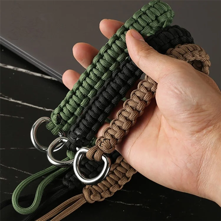 Nylon Intrecciata Intrecciata Universale Cinghiali Regolabile Manuale Del Polso Cinghia - Nero