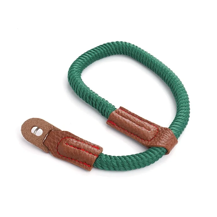 For Sony / Leica / Fujifilm Camera Cotton Woven Round Hand Strap SLR Camera Anti-lost Wrist Rope - Green