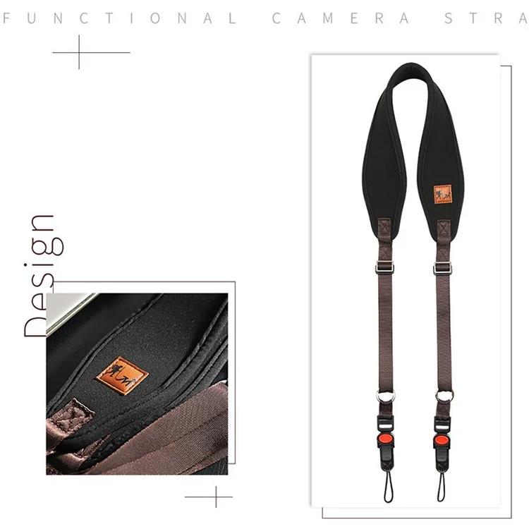 JN-FK Camera Nylon Carrying Strap Quick Release SLR Camera Neck Shoulder Strap Adjustable Rope