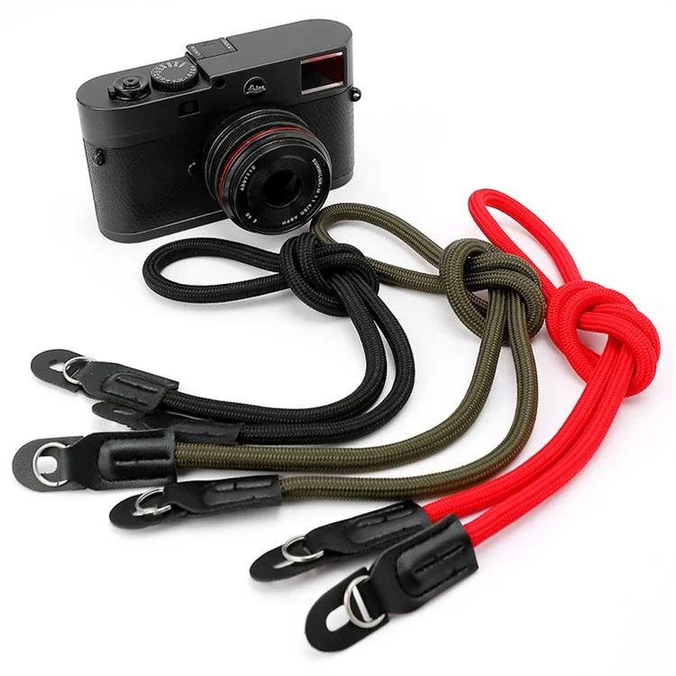Neck Rope Shoulder Strap for Canon / Leica / Fuji / Panasonic DSLR Camera with Round Hole Connector - Green