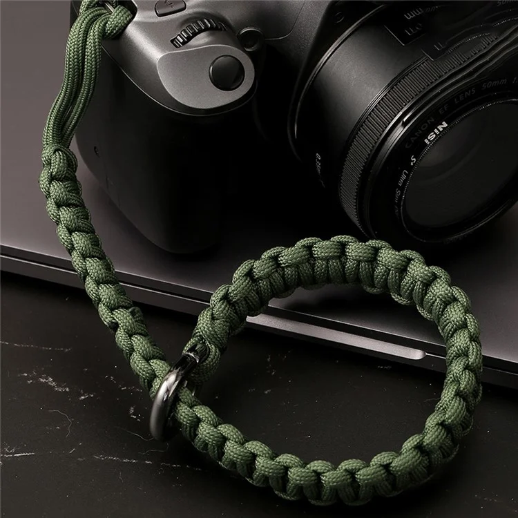 JN-BJ Per fotocamera Sony/Fujifilm Cinturino da polso in nylon intrecciato resistente all'usura Cinturino a sgancio rapido per un comodo trasporto - Nero