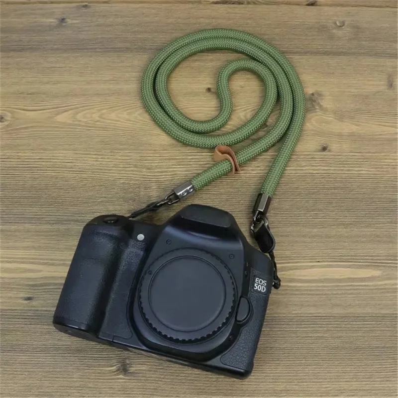 For Sony / Fujifilm / Canon / Panasonic Camera Shoulder Strap Quick Release Slim Sling Strap Neck-mounted Strap - Khaki
