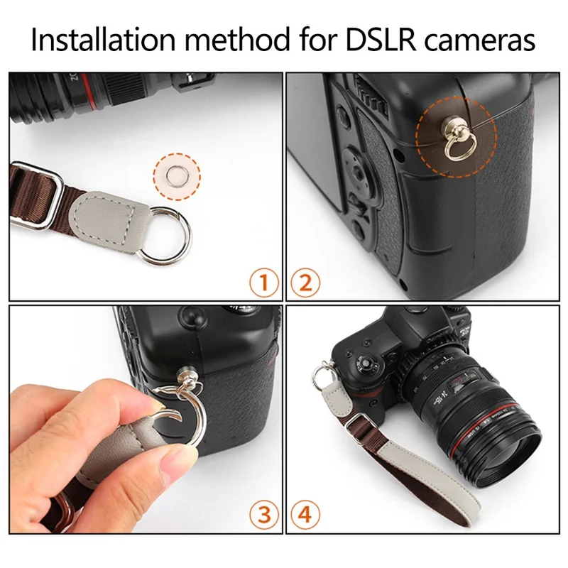 JN GD Nylon-Handschlaufe für Sony, Canon, Fuji, Nikon Kamera-Handgriff - Schwarz