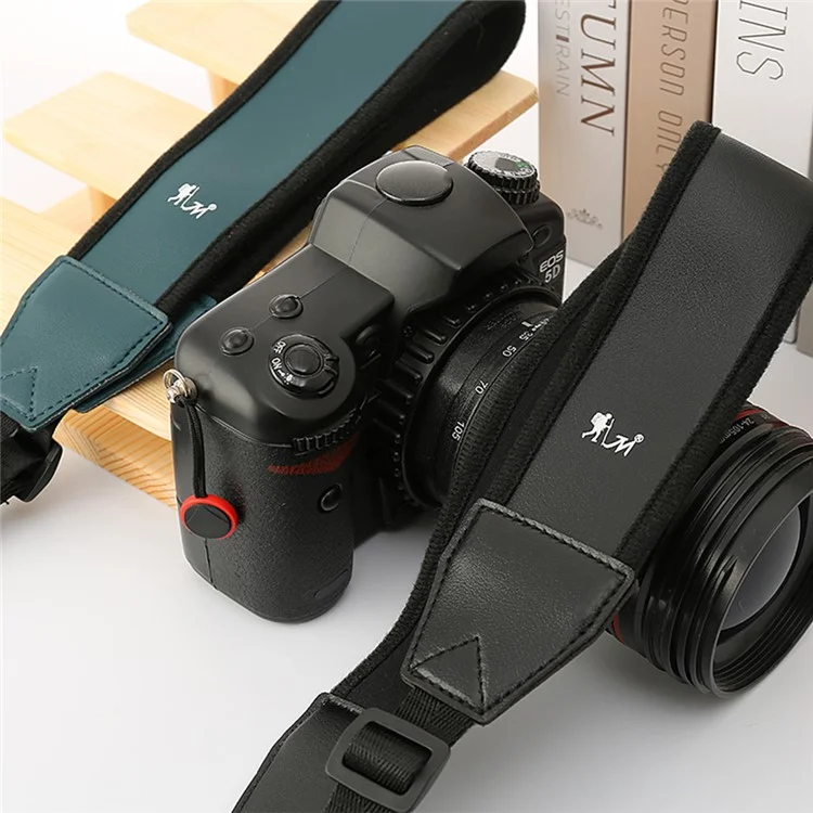 JN-F02 Nylon Webbing Quick Release Shoulder Strap für DSLR Spiegelreflexkameras und Systemkameras - Schwarz