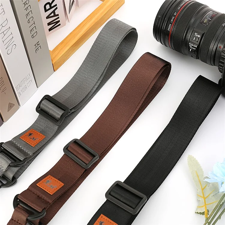 JN-F01 Camera Nylon Carrying Strap Adjustable Quick Release SLR Camera Neck Shoulder Strap - Black