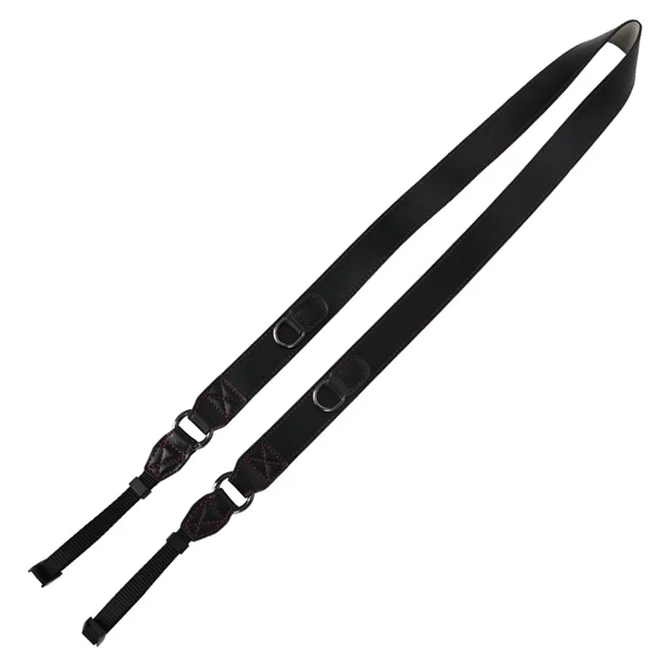 PU Leather Camera Carrying Strap SLR Camera Anti-fall Neck Shoulder Strap - Black