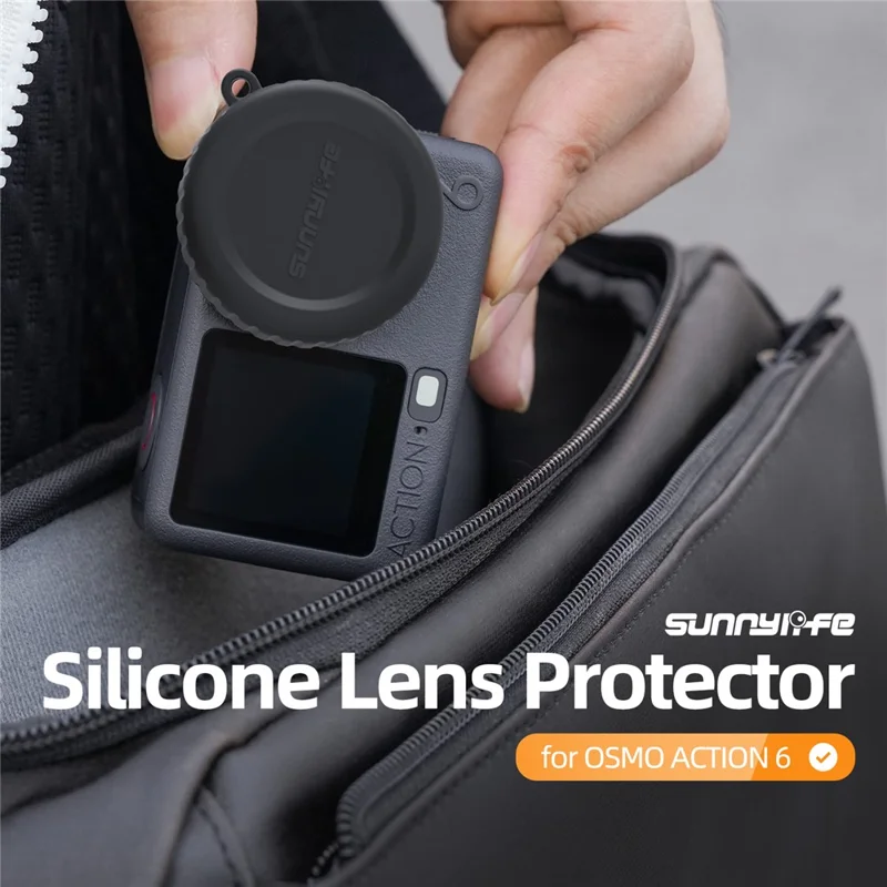 SUNNYLIFE OA6-BHT133 For DJI Osmo Action 6 Camera Lens Protector Silicone Cover Anti-Drop Camera Accessory
