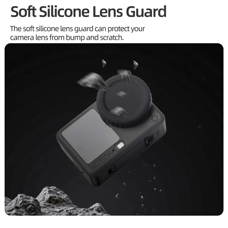 SUNNYLIFE OA6-BHT133 For DJI Osmo Action 6 Camera Lens Protector Silicone Cover Anti-Drop Camera Accessory