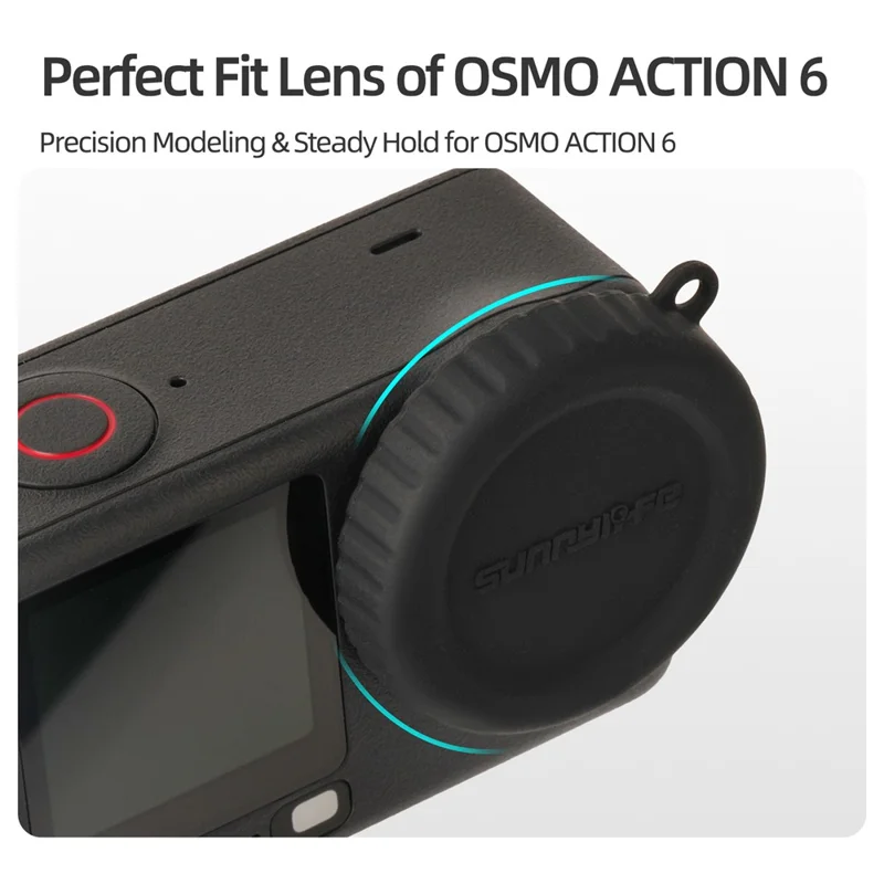 SUNNYLIFE OA6-BHT133 For DJI Osmo Action 6 Camera Lens Protector Silicone Cover Anti-Drop Camera Accessory