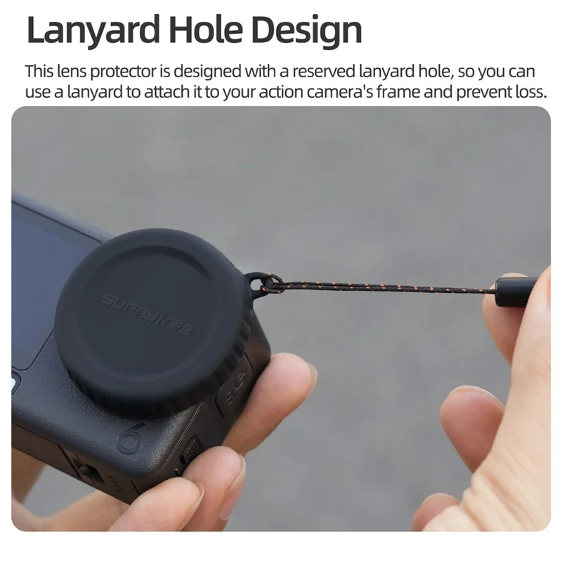 SUNNYLIFE OA6-BHT133 For DJI Osmo Action 6 Camera Lens Protector Silicone Cover Anti-Drop Camera Accessory