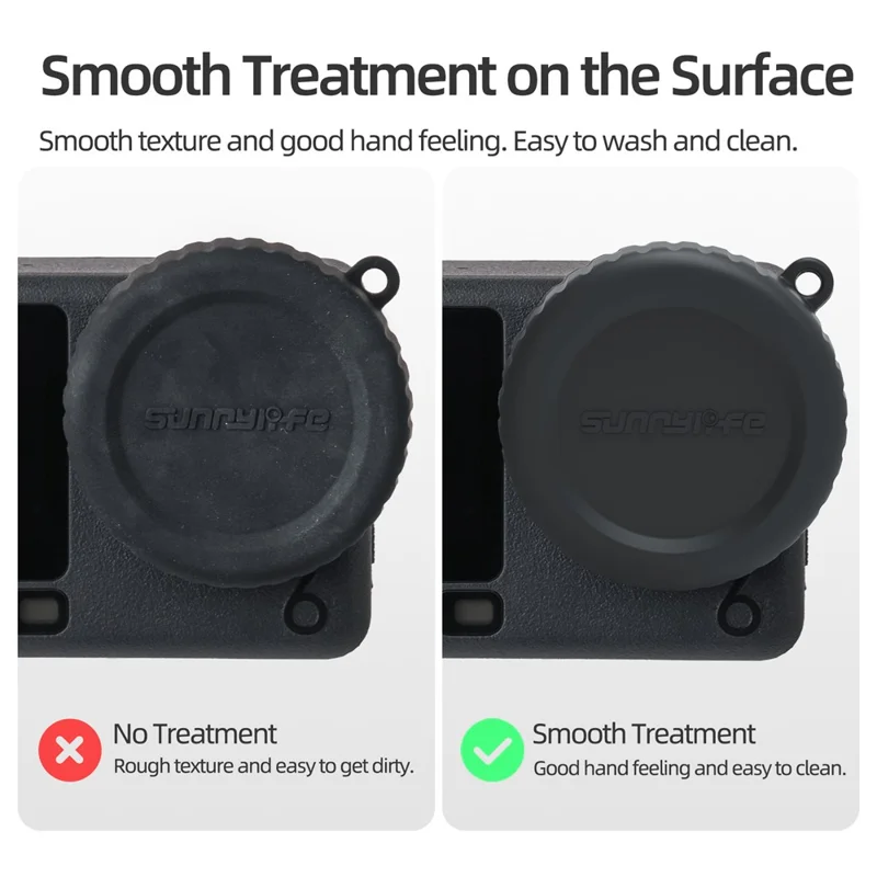 SUNNYLIFE OA6-BHT133 For DJI Osmo Action 6 Camera Lens Protector Silicone Cover Anti-Drop Camera Accessory