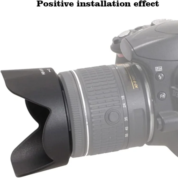 HB-N106 Lens Hood for Nikon AF-S DX 18-55mm f / 3.5-5.6GVR II lens D5300 D3300 Bayonet Style Reversible Lens Hood Replace Lens Shade