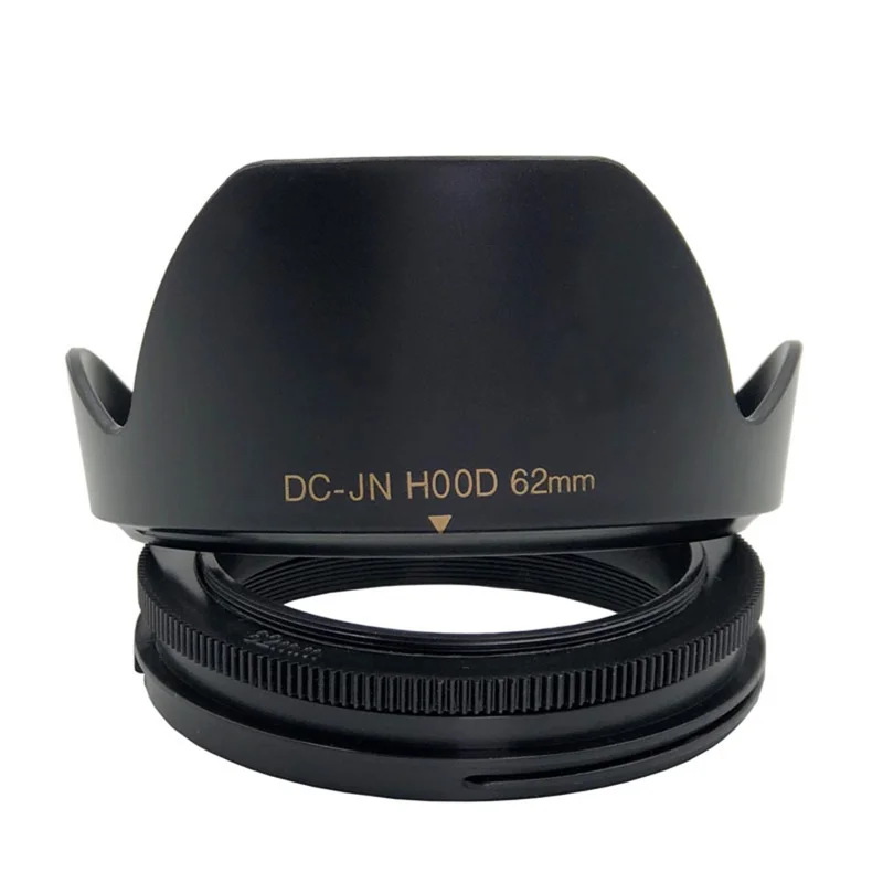 SLR Camera Reversible Design Lens Hood Plastic Camera Lens Shading Cover - 62mm