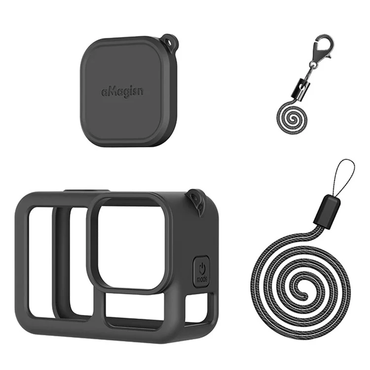 AMAGISN Silicone Protective Case for GoPro Hero 13 Sports Camera Accessory - Black