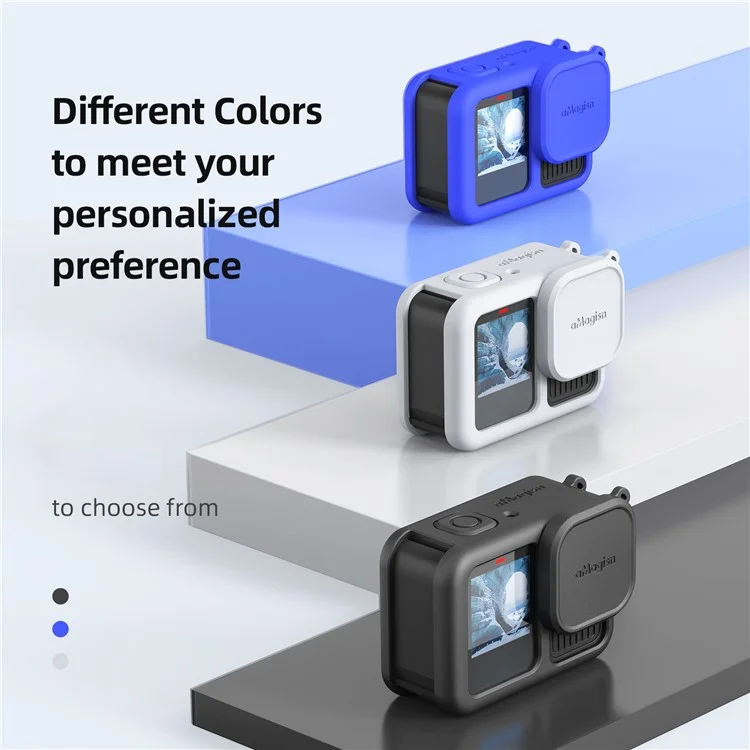 AMAGISN Silicone Protective Case for GoPro Hero 13 Sports Camera Accessory - Black