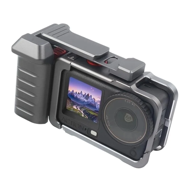 Para DJI Osmo Action 6 Kit de Alça para Câmera de Rua Rabbit Cage com Interface de Libertação Rápida e Conjunto de Botão Obturador