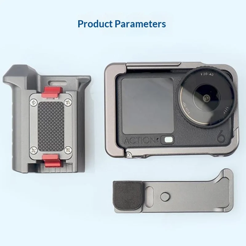 Para DJI Osmo Action 6 Kit de Alça para Câmera de Rua Rabbit Cage com Interface de Libertação Rápida e Conjunto de Botão Obturador