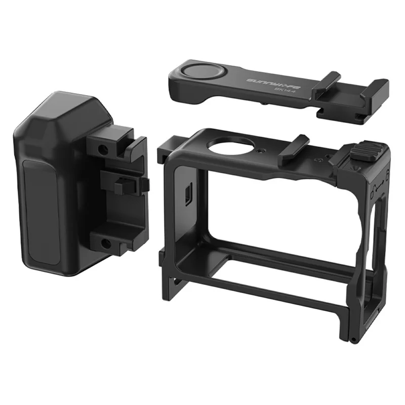 SUNNYLIFE OA6-BK144 For DJI Osmo Action 6 Camera 2 in 1 Detachable Protective Frame Street Shooting Grip Kit - Black