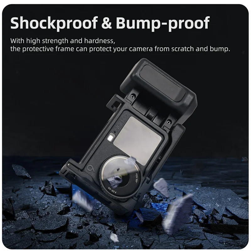 SUNNYLIFE OA6-BK144 For DJI Osmo Action 6 Camera 2 in 1 Detachable Protective Frame Street Shooting Grip Kit - Black