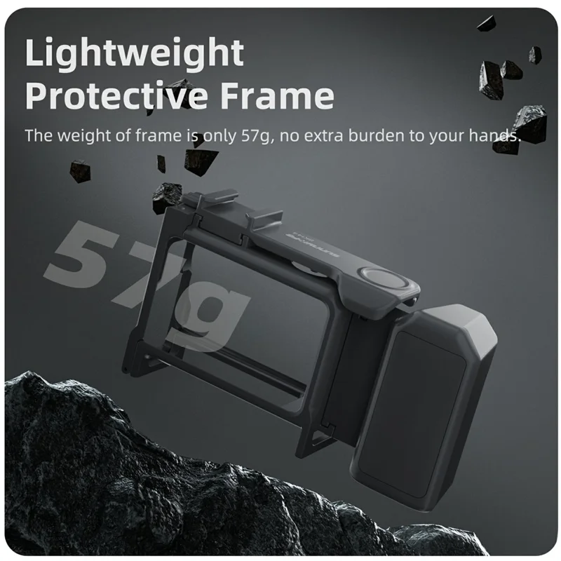SUNNYLIFE OA6-BK144 For DJI Osmo Action 6 Camera 2 in 1 Detachable Protective Frame Street Shooting Grip Kit - Black