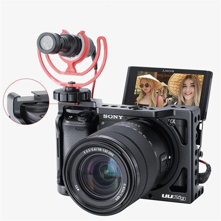 UURIG C-6400 Metal Cage Frame Case Camera Photography Accessory for Sony A6400