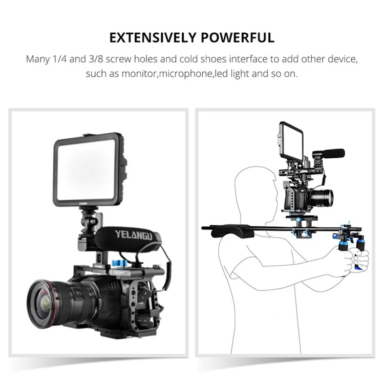 Yelangu C9 Für BMPCC 4K/6K Camera Aviation Aluminium Full Camera Cage Protective Frame