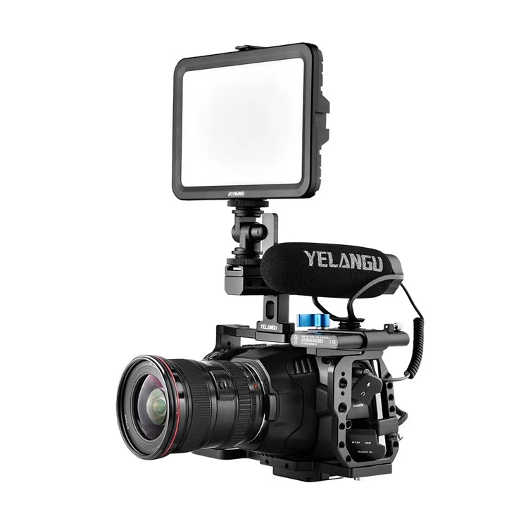 Yelangu C9-A Aluminio Aley Camera Video Cage Para BMPCC 4K/6K Película de Película Kit Con Mango Superior