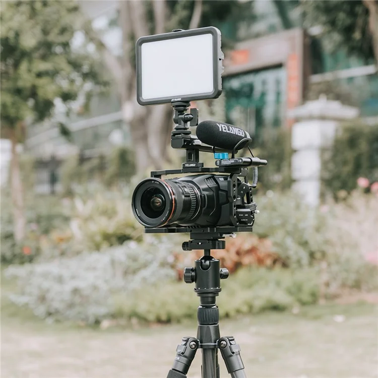 Yelangu C9-A Aluminio Aley Camera Video Cage Para BMPCC 4K/6K Película de Película Kit Con Mango Superior