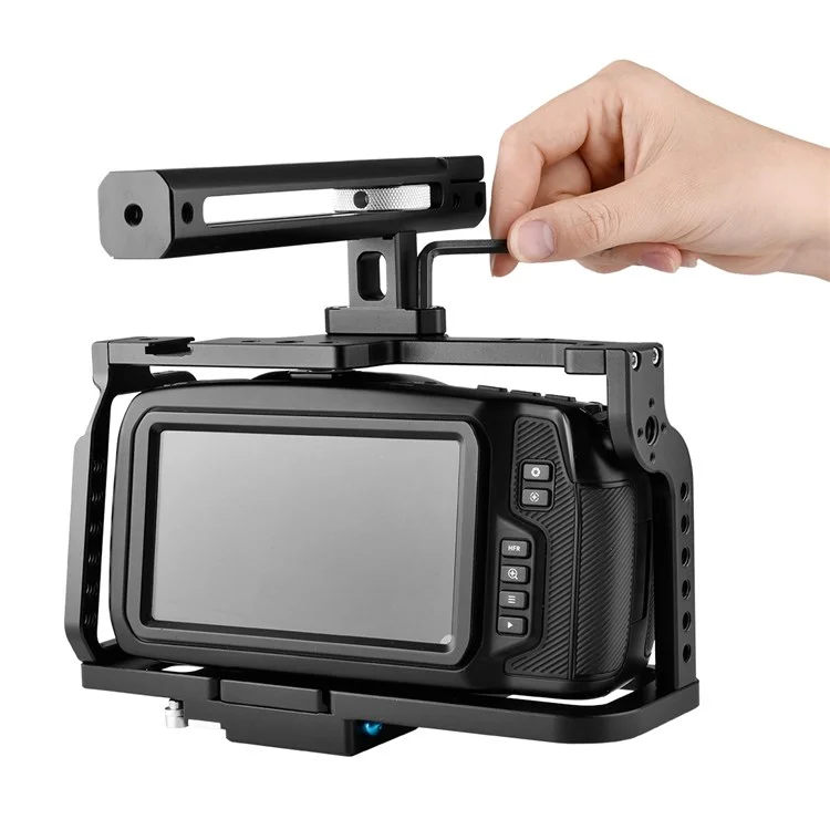 Yelangu C9-A Aluminio Aley Camera Video Cage Para BMPCC 4K/6K Película de Película Kit Con Mango Superior