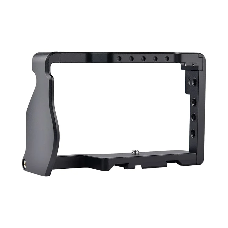 Jaula de Marco de Aluminio de Aviación Yelangu C6-B Para Sony A6000/A6300/A6400/A6500 Cubierta de Protección de la Base de la Placa de Liberación Rápida Con Accesorios de Cámara Adaptador de Zapatillas Frías