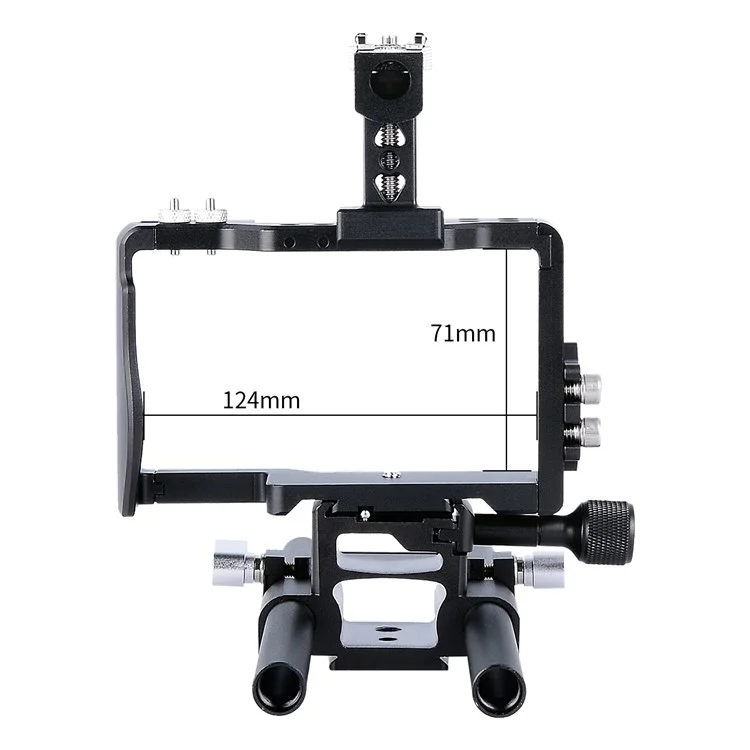 Yelangu C6 Aviation Aluminium Frame Cage Kit Für Sony A6000/A6300/A6400/A6500 Schnellfreisetzungsplatte Basis -schutzabdeckung Mit Kaltem Schuhadapter Für Die Fotografie