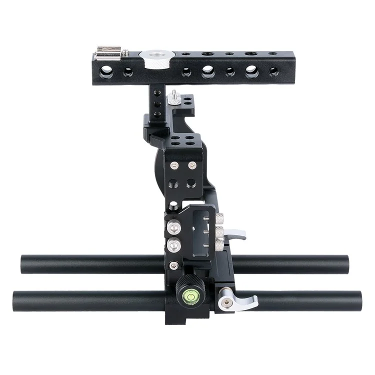 Yelangu C6 Aviation Aluminium Frame Cage Kit Für Sony A6000/A6300/A6400/A6500 Schnellfreisetzungsplatte Basis -schutzabdeckung Mit Kaltem Schuhadapter Für Die Fotografie