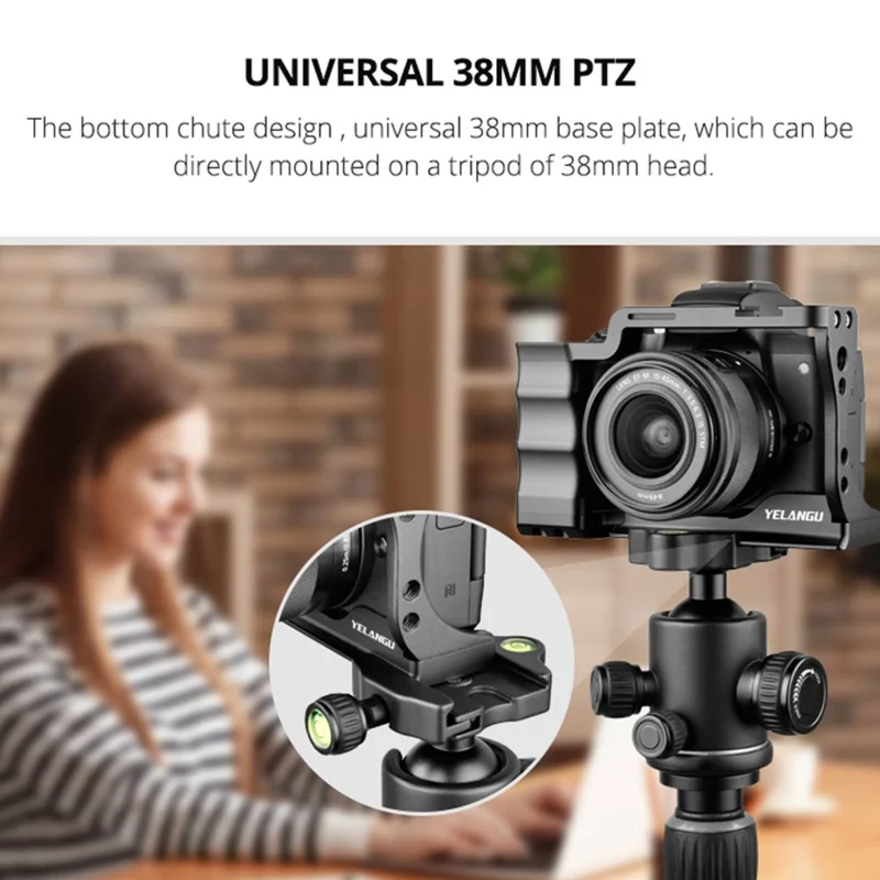 YELANGU C14-A for Canon M50 Aluminum Alloy Camera Rabbit Cage Frame without Handle Rabbit Cage Rig Stabilizer