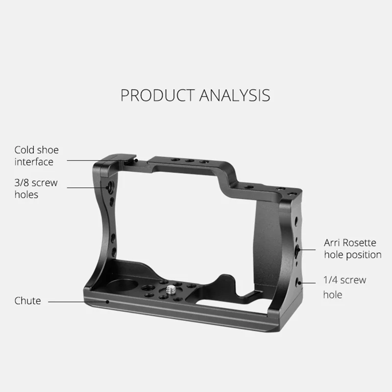 YELANGU C14-A for Canon M50 Aluminum Alloy Camera Rabbit Cage Frame without Handle Rabbit Cage Rig Stabilizer