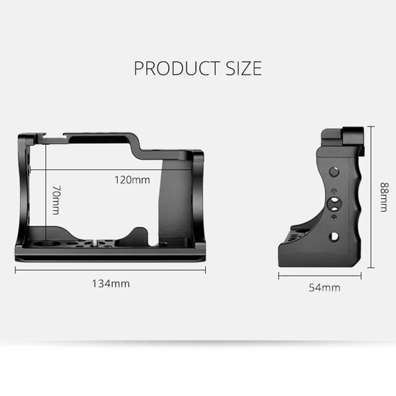 YELANGU C14-A for Canon M50 Aluminum Alloy Camera Rabbit Cage Frame without Handle Rabbit Cage Rig Stabilizer