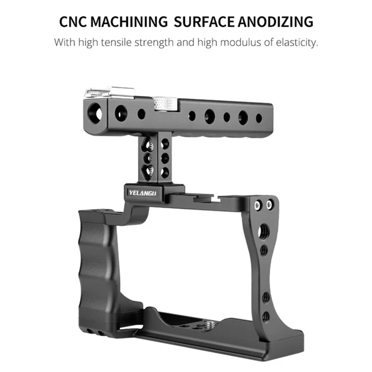 Yelangu C14 Für Canon M50 Kamera Kaninchenkäfigrahmen Mit Griff Aluminiumlegierung Kamera Video Cage Kit Kit