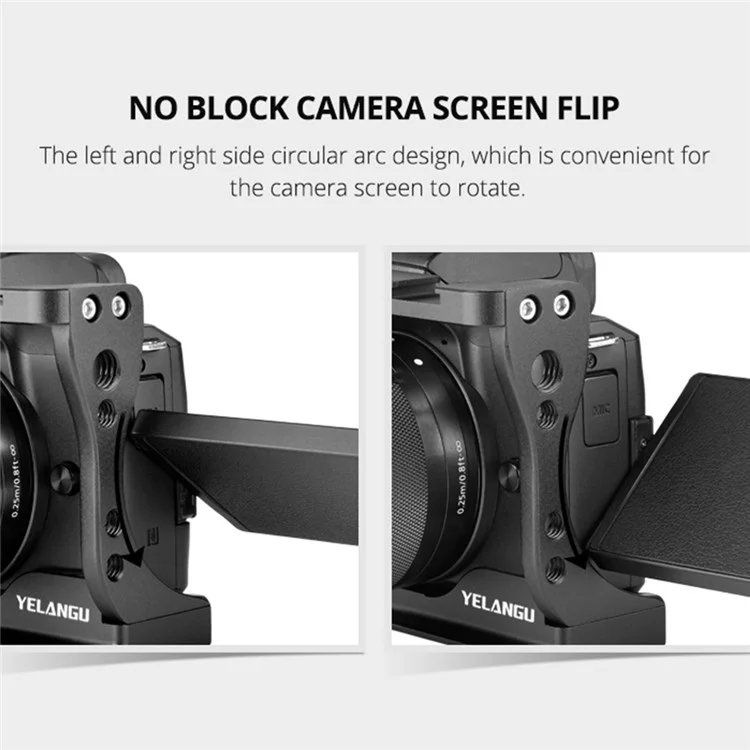 Yelangu C14 Für Canon M50 Kamera Kaninchenkäfigrahmen Mit Griff Aluminiumlegierung Kamera Video Cage Kit Kit