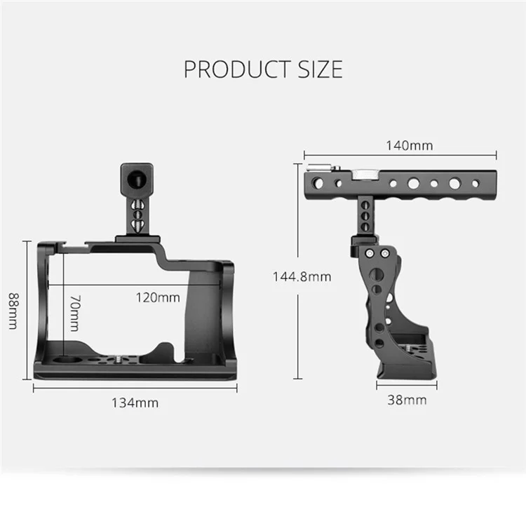 Yelangu C14 Für Canon M50 Kamera Kaninchenkäfigrahmen Mit Griff Aluminiumlegierung Kamera Video Cage Kit Kit