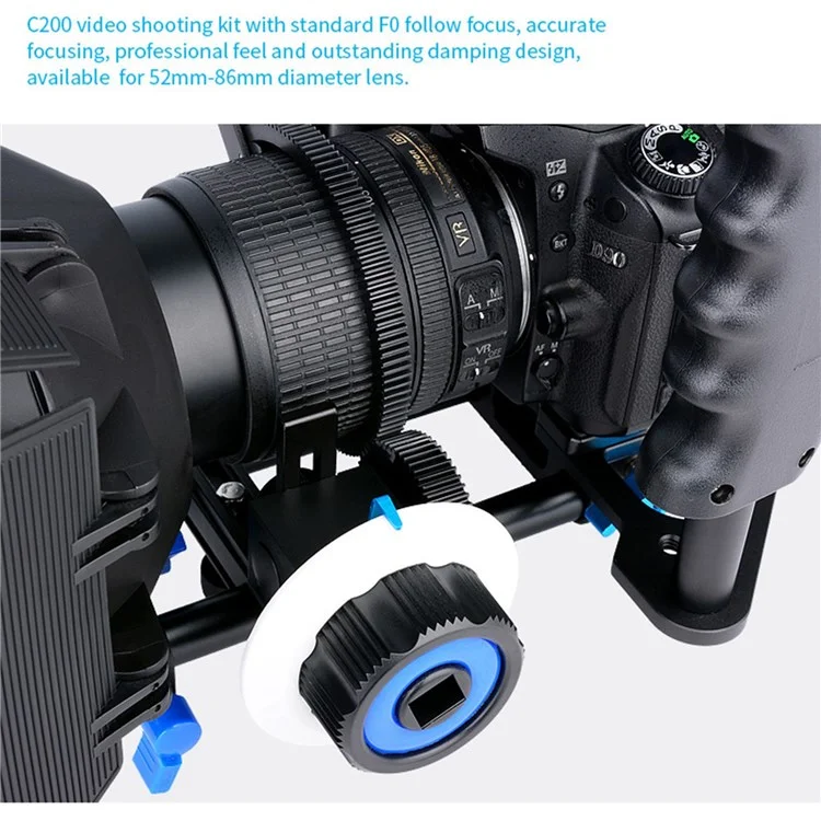 YELANGU C200 Seguimiento de enfoque profesional Rig DSLR Camera Rabbit Cage Kit