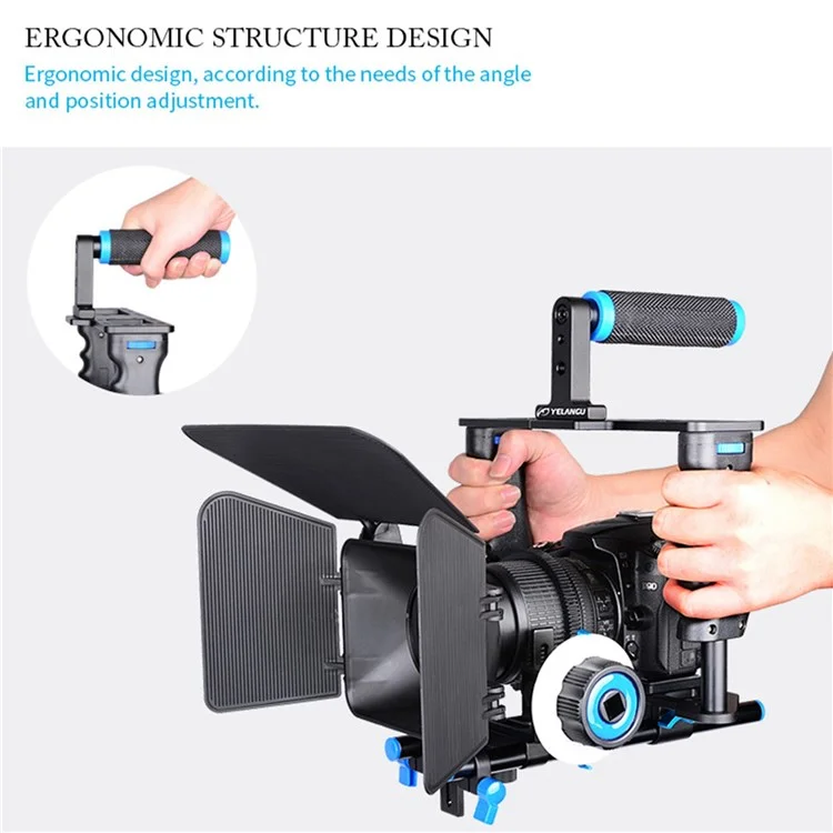 YELANGU C200 Seguimiento de enfoque profesional Rig DSLR Camera Rabbit Cage Kit