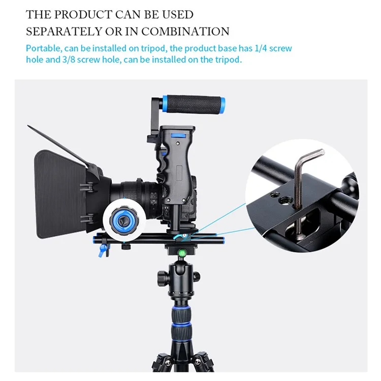 YELANGU C200 Seguimiento de enfoque profesional Rig DSLR Camera Rabbit Cage Kit