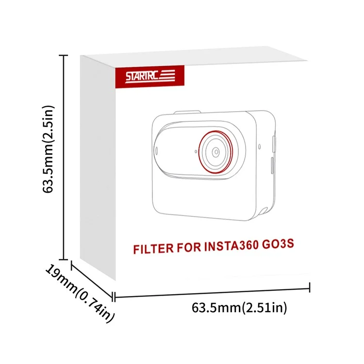STARTRC 1144963 For Insta360 GO 3S Optical Glass CPL Lens Filter Camera Accessory