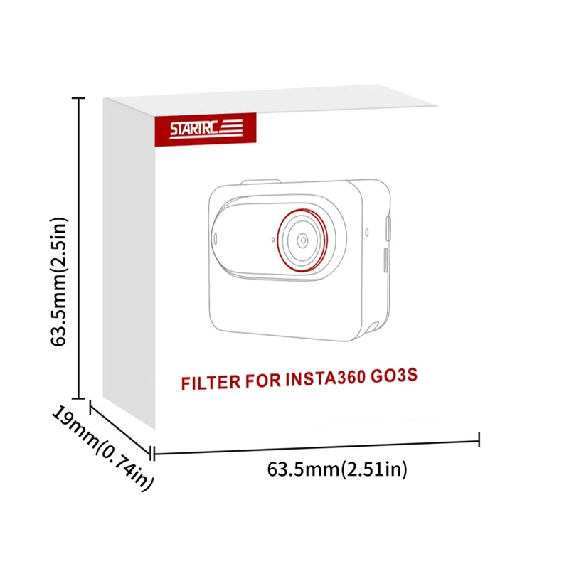 STARTRC 1144956 For Insta360 GO 3S ND8+ND16+ND32+ND64 Optical Glass Lens Filter Camera Accessories