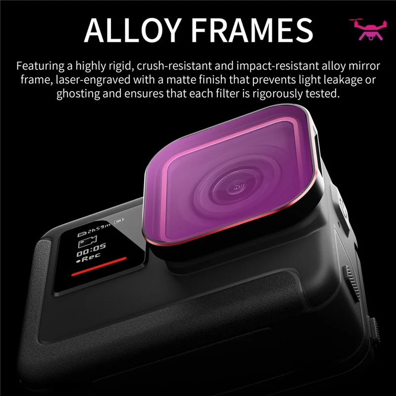 STARTRC 1144406 per Insta360 Ace / Ace Pro ND8+ND16+ND32+PL Filtro ottico in vetro Accessori per fotocamera d'azione